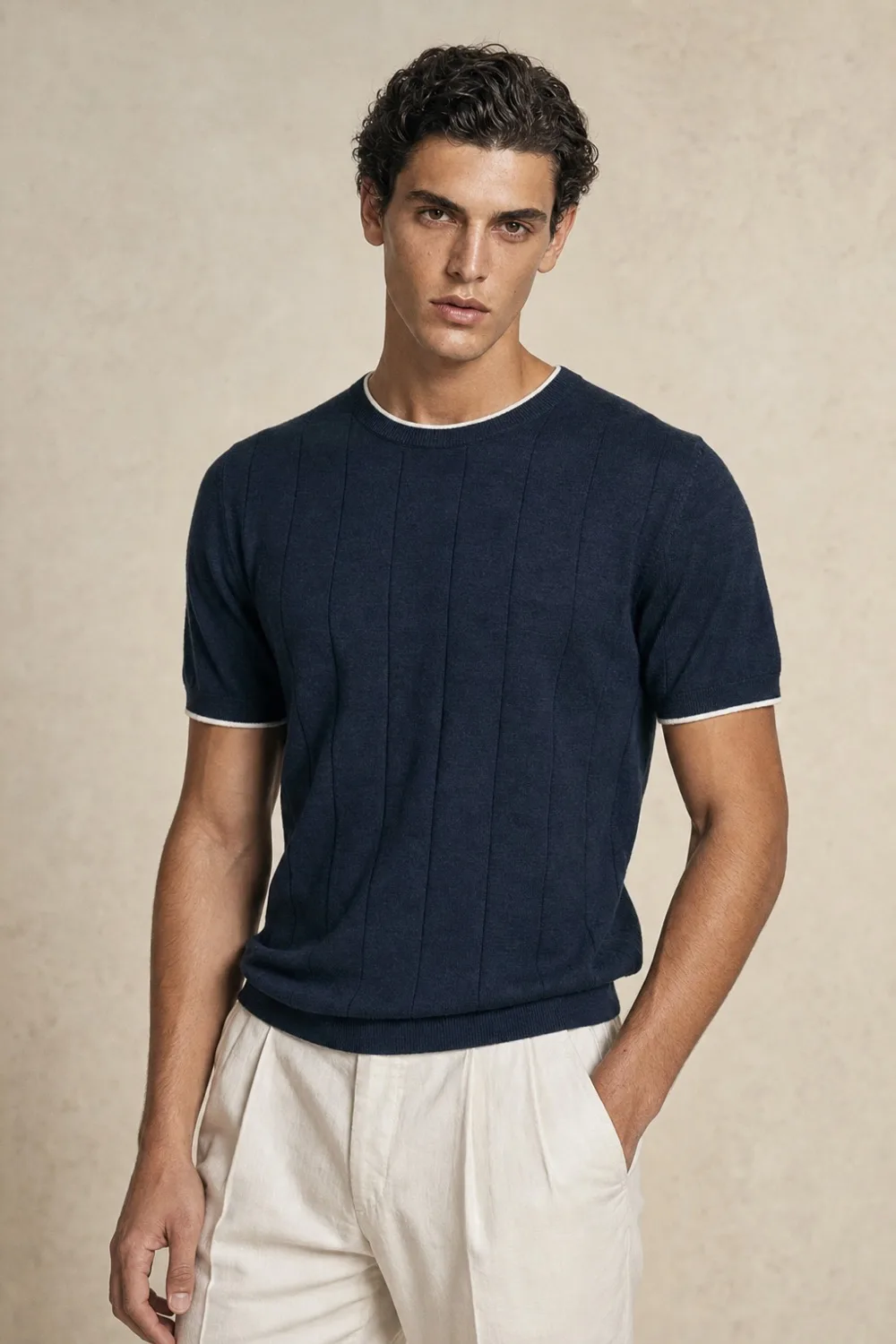 Linen-Cotton T-Shirt